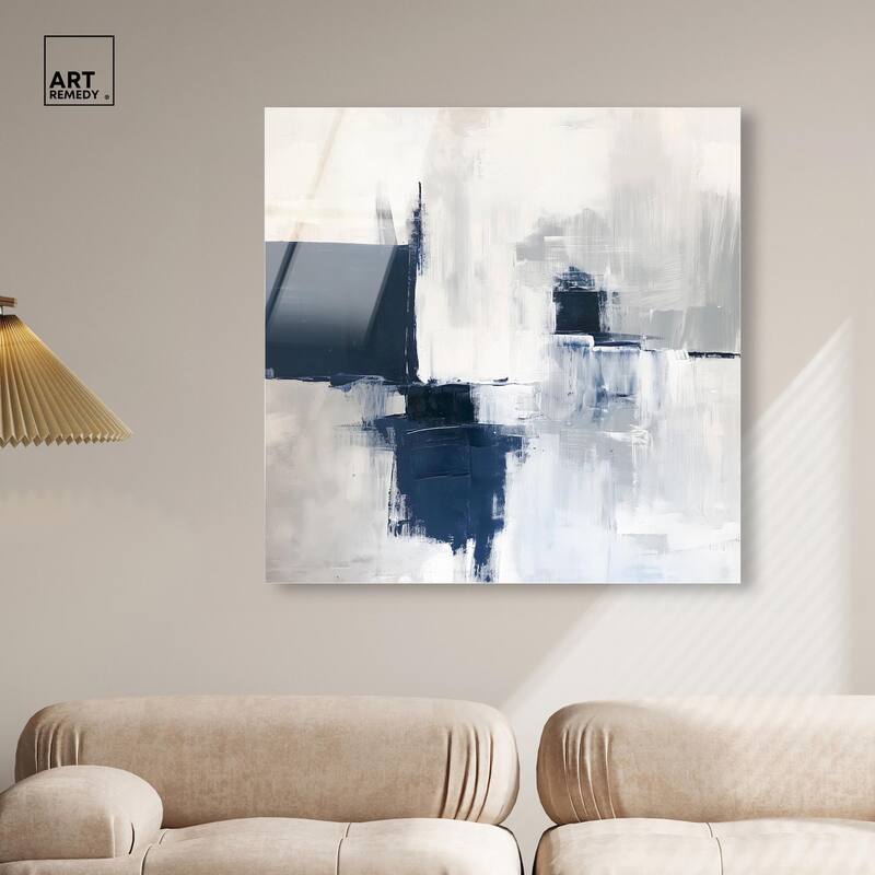 Porcelain Blue on White I Acrylic by Art Remedy, Ready to Hang