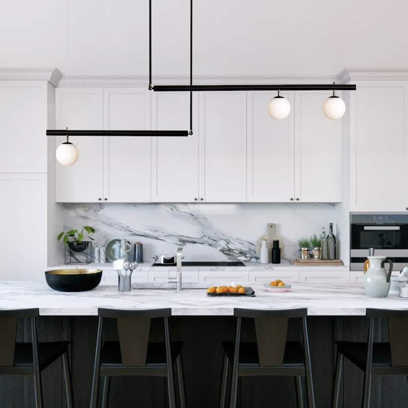 3-light Kitchen Island Linear Pendant Light