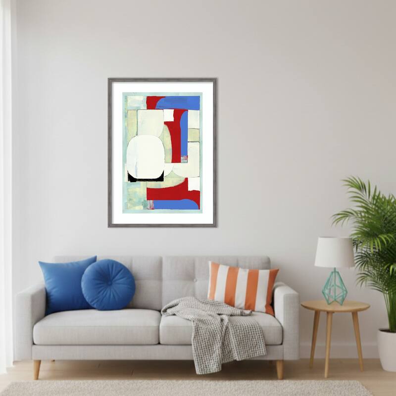 Bold Graphic Forms No. 3 by Cartissi Wood Framed Wall Art Print