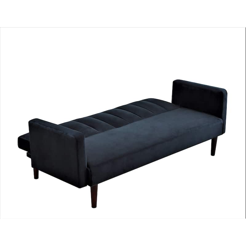 Gelbero Striped Velvet Sofa Bed Sleeper