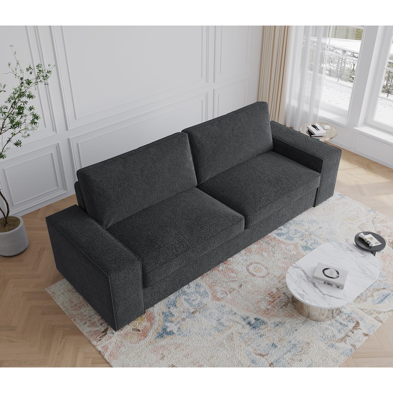 80" Linen 3-Seat Sofa Living Room Loveseat