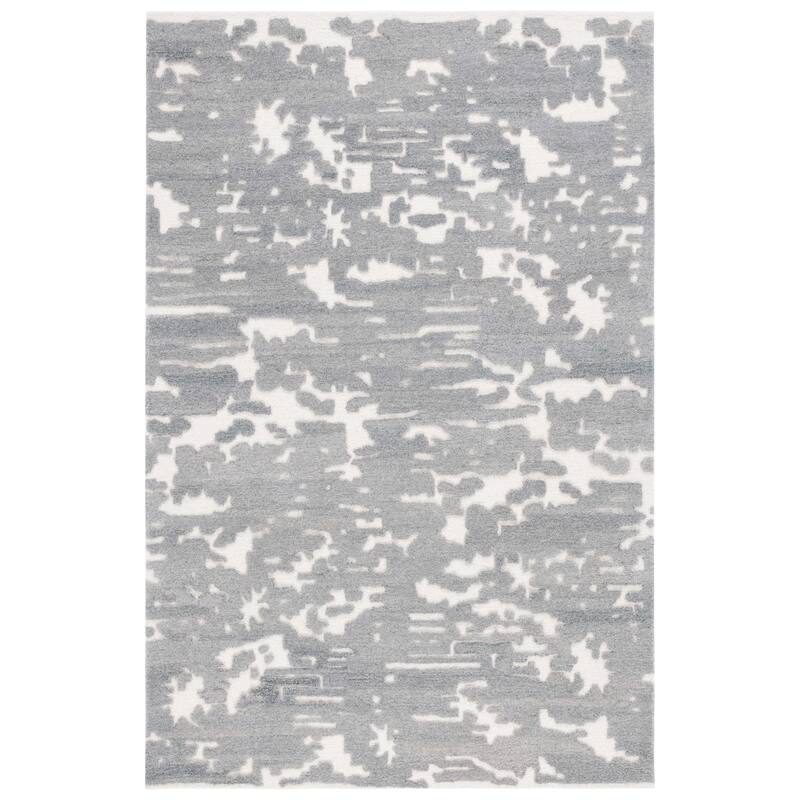 SAFAVIEH Handmade Chatham Ivika Abstract Wool Rug - 6' x 9' - Grey/Ivory
