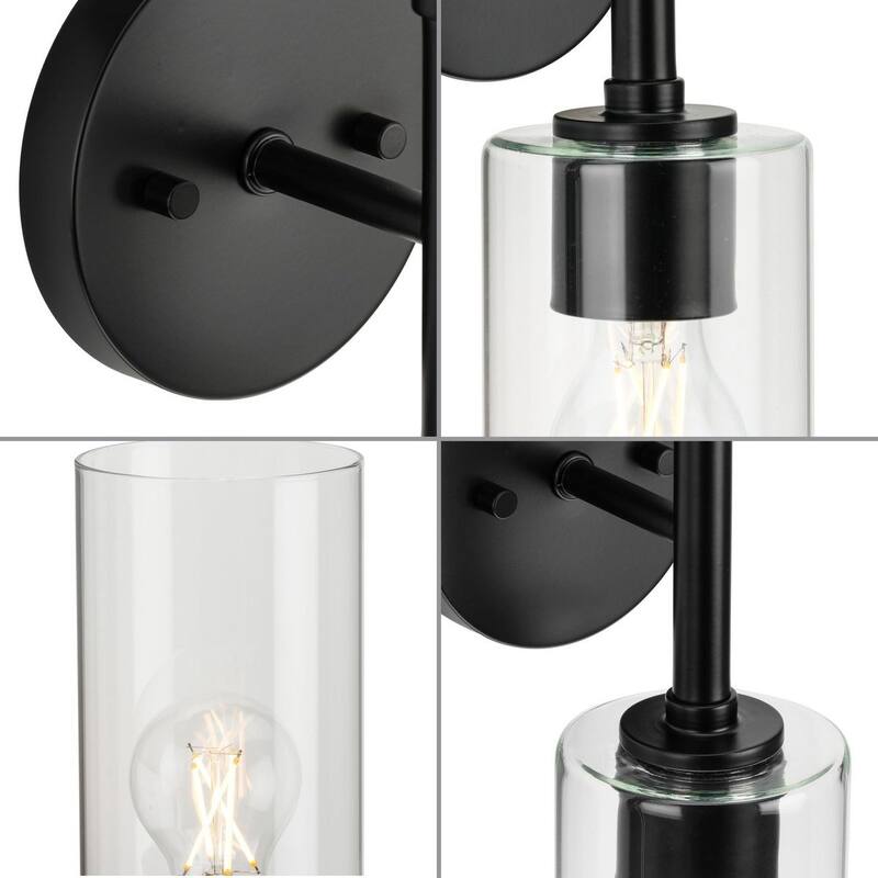 Cofield Collection Two-Light Matte Black Transitional Wall Bracket - 22.5 in x 5.62 in x 4.87 in