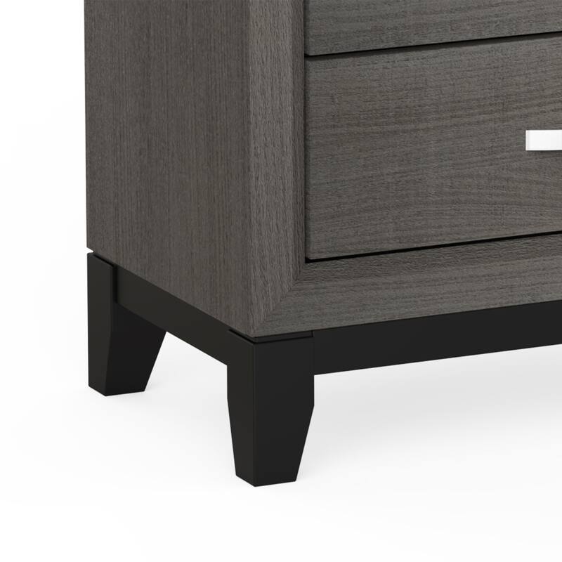 Modern Solid Wood Chest Drawers with 5-Drawer - N/A