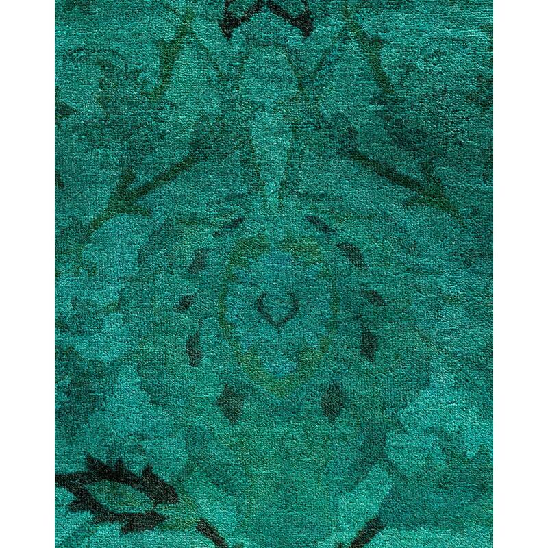 Contemporary Overdyed Wool Hand Knotted Area Rug - 6' 1" x 11' 8"