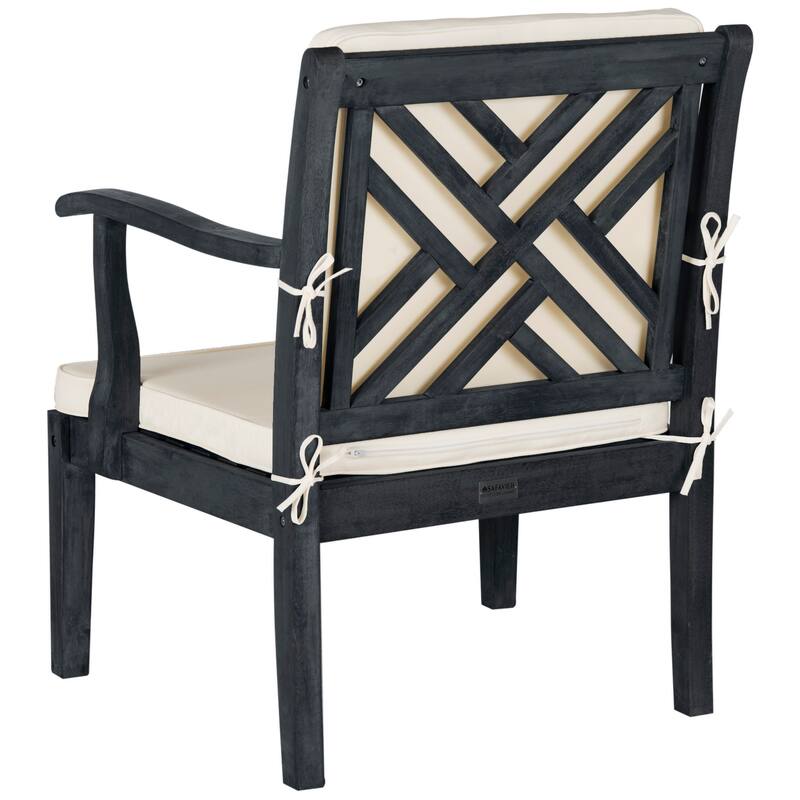 SAFAVIEH Outdoor Arely Acacia Wood 4-Piece Patio Set - 48W x 32D x 25H