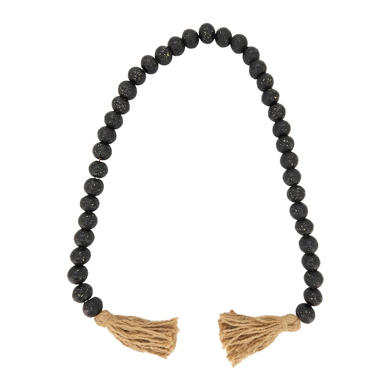 Rustic Elegance Wood Garland - Black - 41"