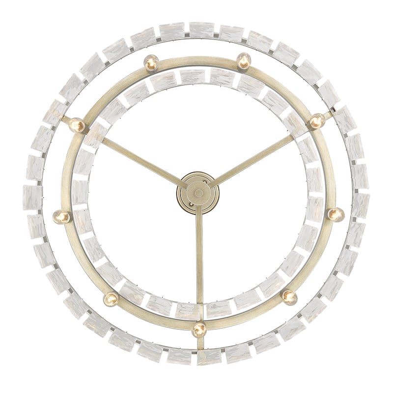 Golden Lighting 1768-9 Ciara 9 Light 27" Wide Waterfall Chandelier