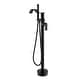 preview thumbnail 13 of 12, Freestanding Tub Faucet With Hand Sprayer Floor Mount Roman Bathtub Faucet Modern Waterfall Tub Filler Trim With Handheld Showe Matte Black