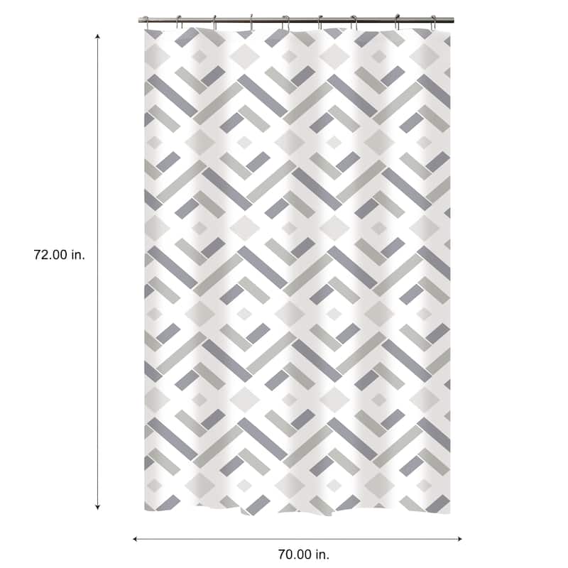 Bath Bliss Shower Curtain Herringbone Design