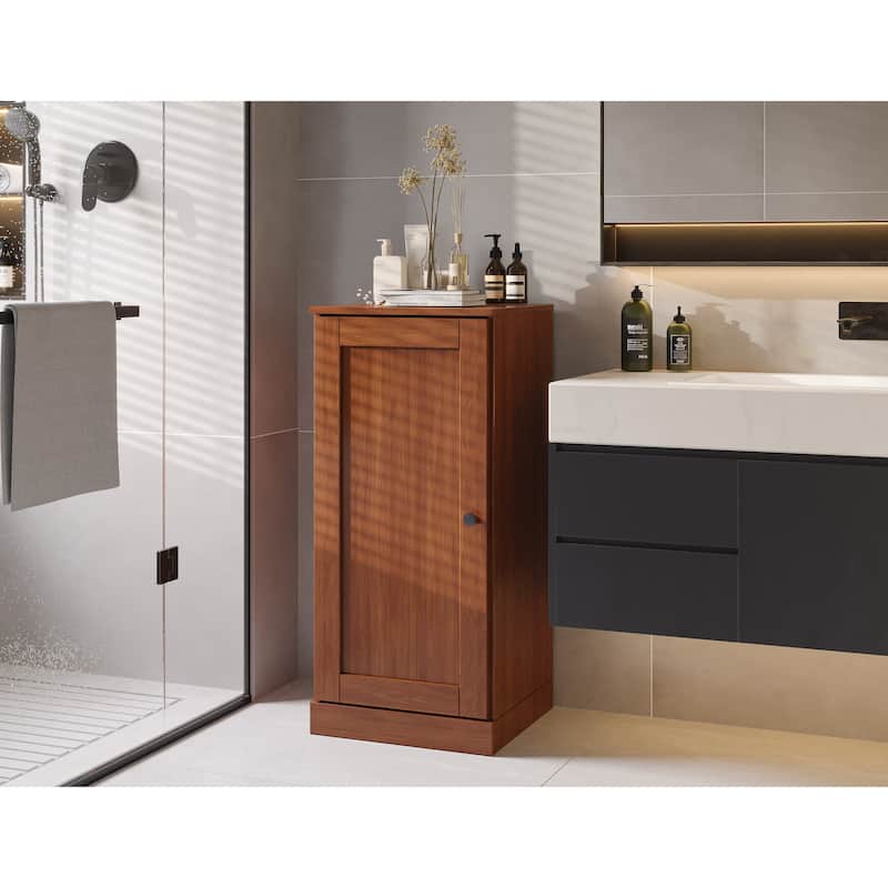 Palace Imports 100% Solid Wood 16.5" Bathroom Storage Cabinet with Shaker Door and Adjustable Shelves - Mocha