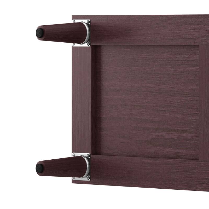 Rattan Sideboard Buffet Cabinet, 70" Storage Cabinet with Adjustable Shelves, Farmhouse Credenza Coffee Bar Cabinets w/ 4 Doors聽