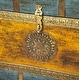 preview thumbnail 8 of 8, Nador Hand-Painted Brass Inlay Storage Trunk Coffee Table