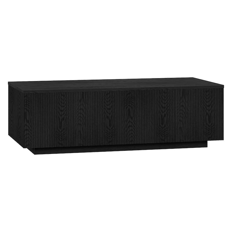Reyes 48" Wide Rectangular Coffee Table - Black Grain