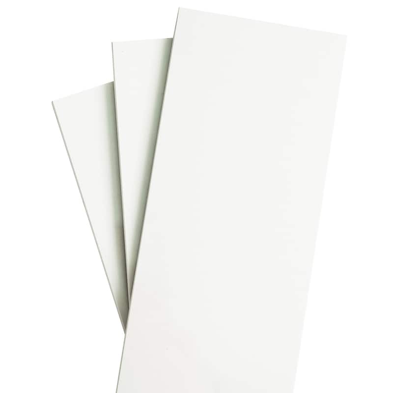 Penthouse 4x12 White Polished Porcelain Subway Tile - Floor, Wall