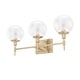 preview thumbnail 22 of 45, Hunter Xidane Vanity Wall Light - Bathroom, Mid Century Modern, Glam - Clear glass