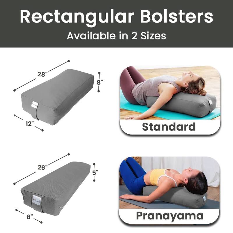 Sol Living Rectangular Yoga Bolster Meditation Cushion - Cotton - 26" x 8" x 5"