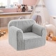 preview thumbnail 18 of 20, Kids Armchair Toddler Couch Baby Sofa Chair with Sherpa Fabric Grey