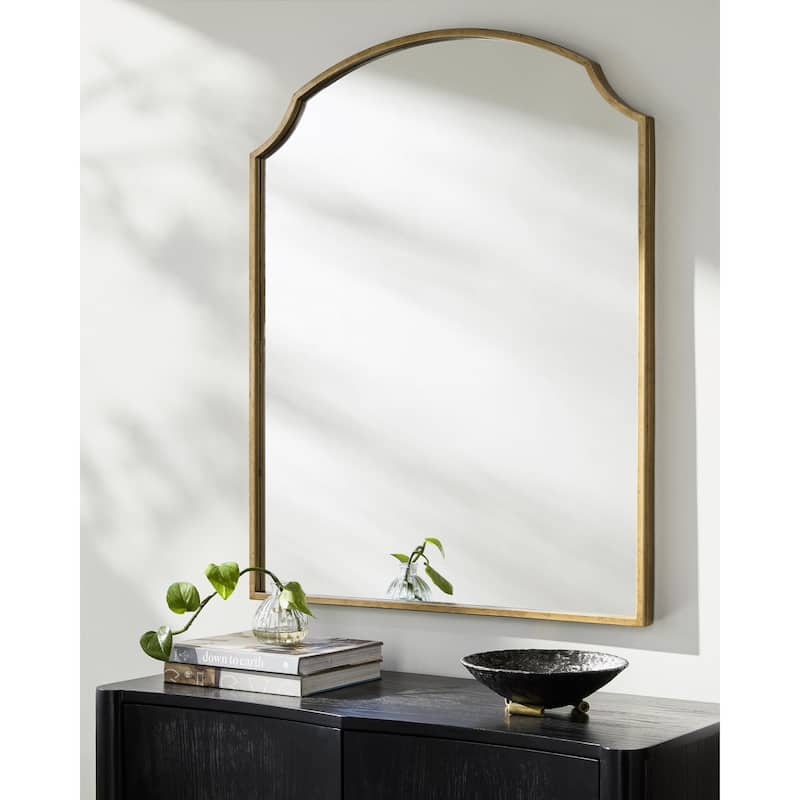 Livabliss Corbin Traditional Mantel Mirror - 36"H x 29"W x 1"D - Gold