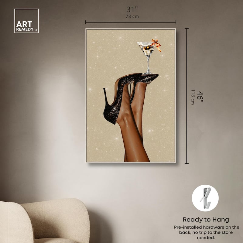 Martini on Display Canvas by Art Remedy
