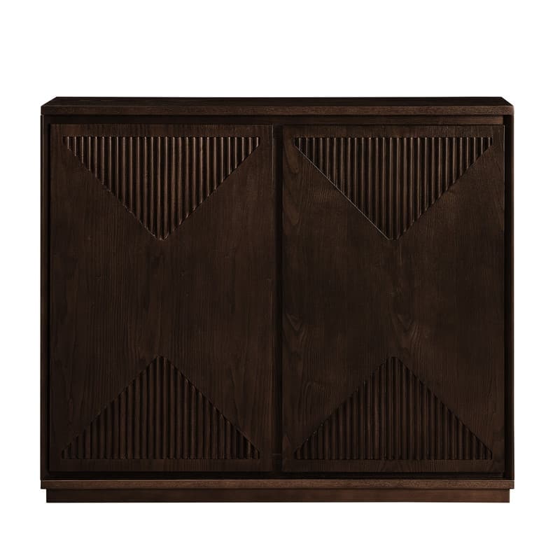 Mid Century Modern V-shape Storage Cabinet, Buffet Cabinet with Storage, Narrow Side Cabinet