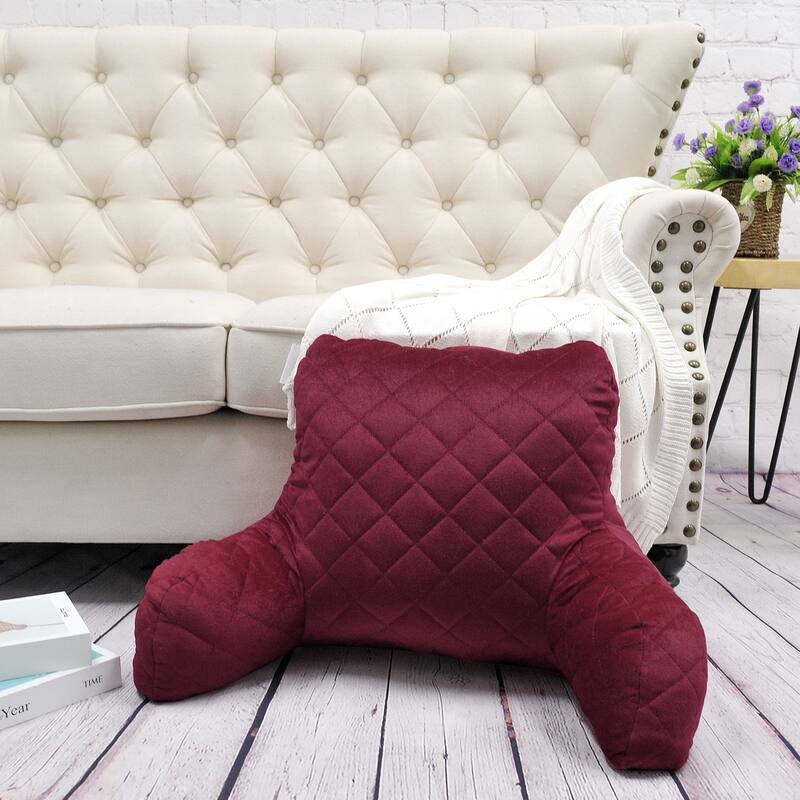 Velvet Do-It-Yourself Bedrest Reading Pillow Cover and Filling