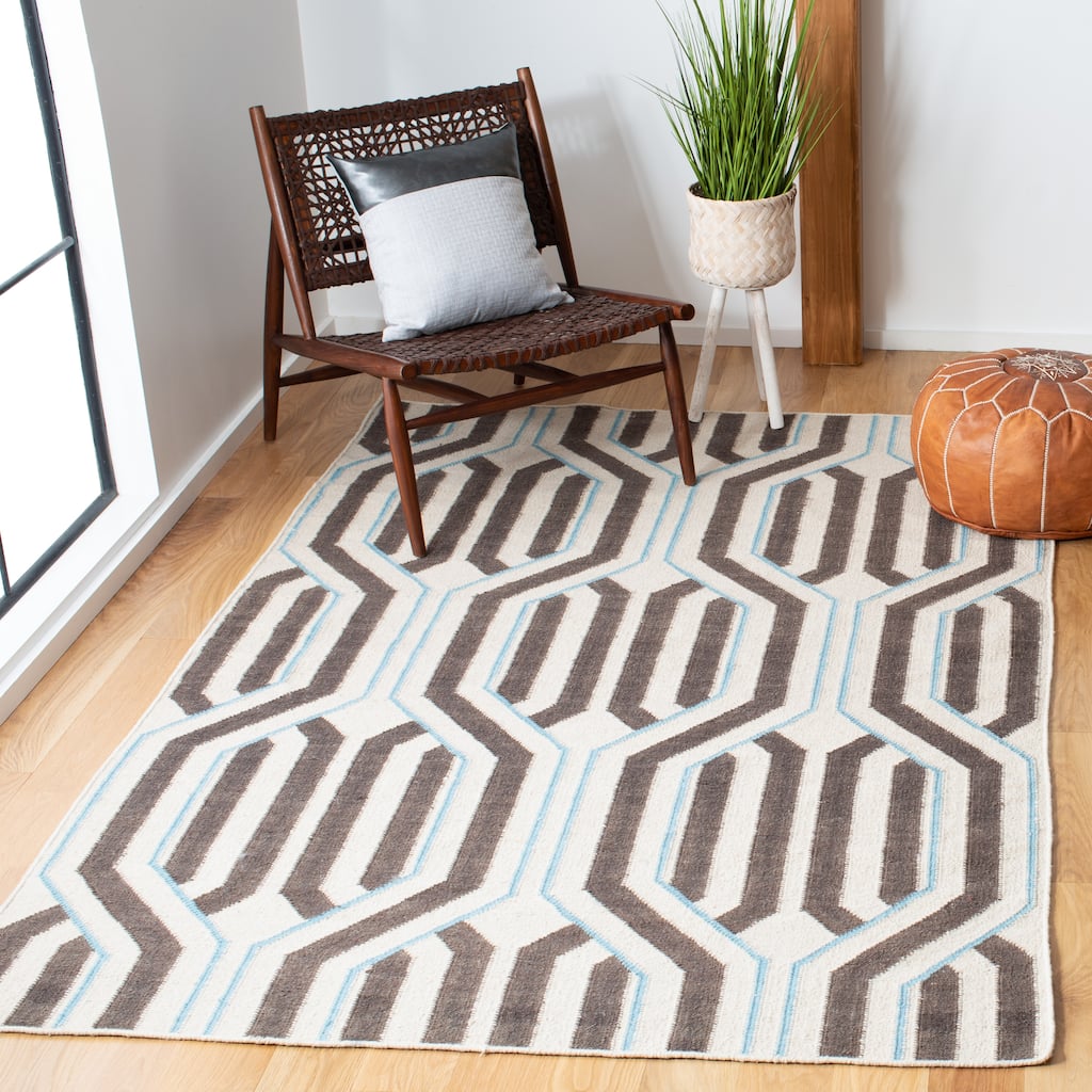 SAFAVIEH Handmade Flatweave Dhurries Najah Modern Moroccan Wool Rug