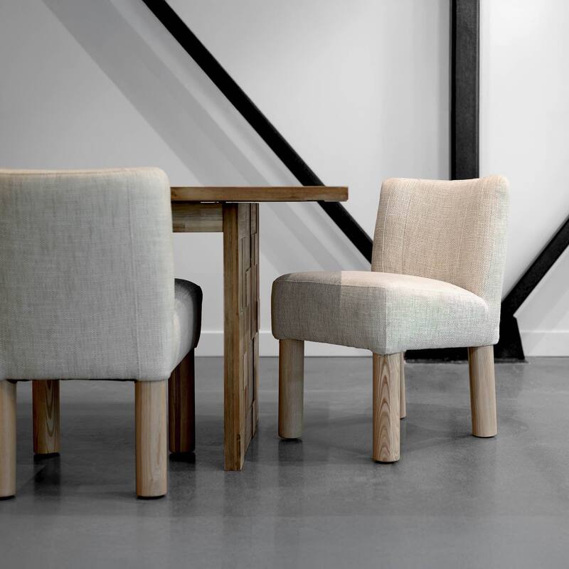 Austin Upholstered Dining Chair, Tweed Natural (Set of 2)