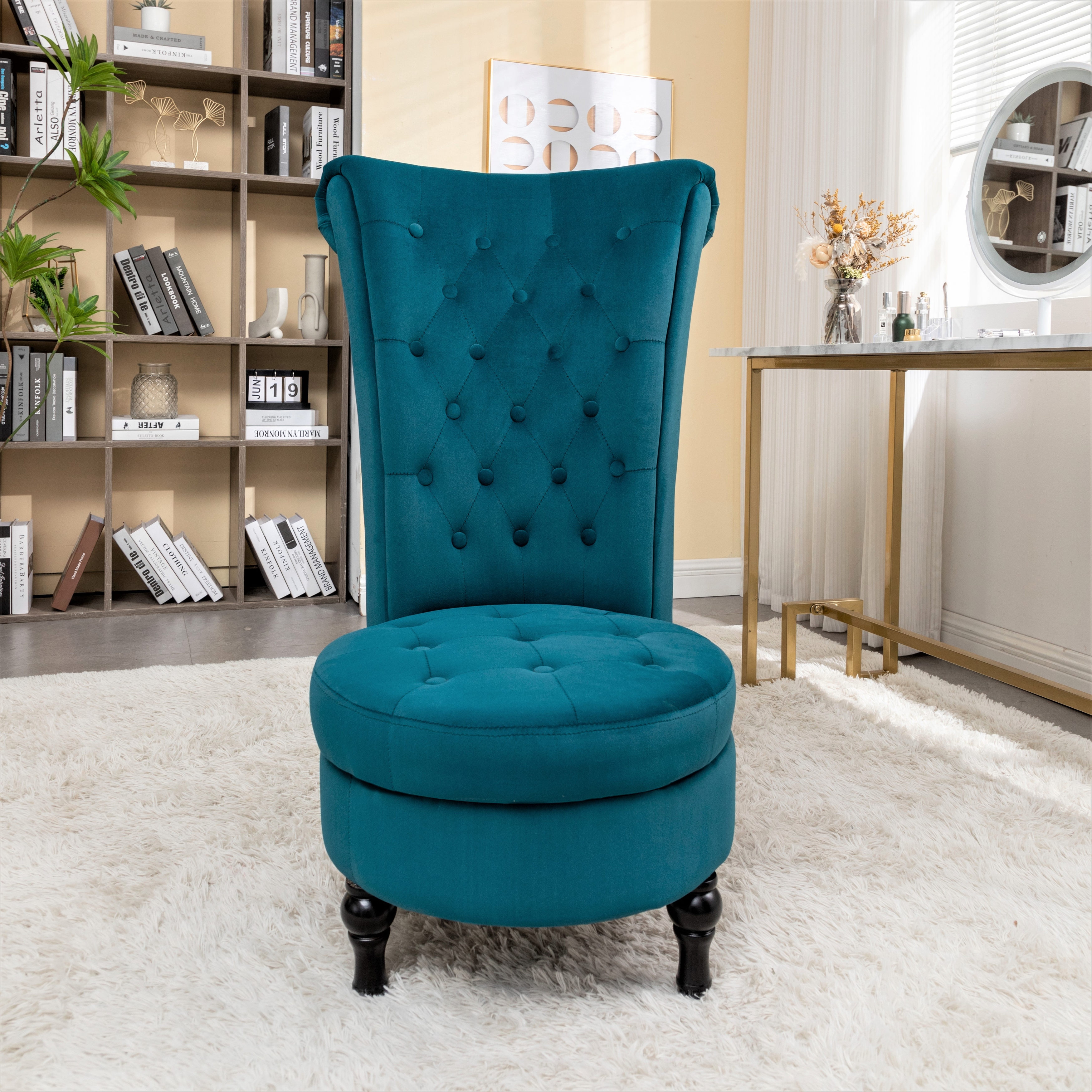 High back vanity sales chair