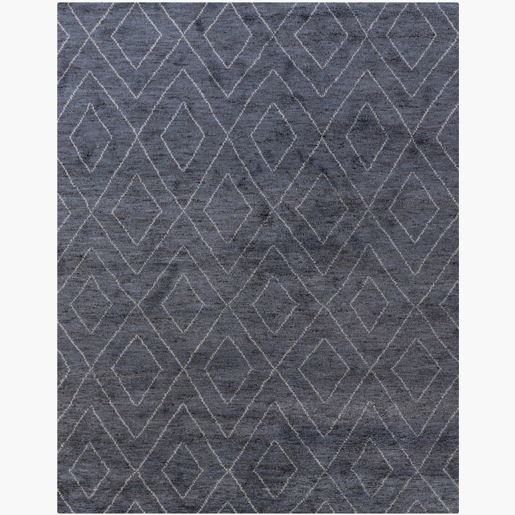 Ben Soleimani Double Diamond Moroccan New Zealand Wool Hand-Knotted Rug