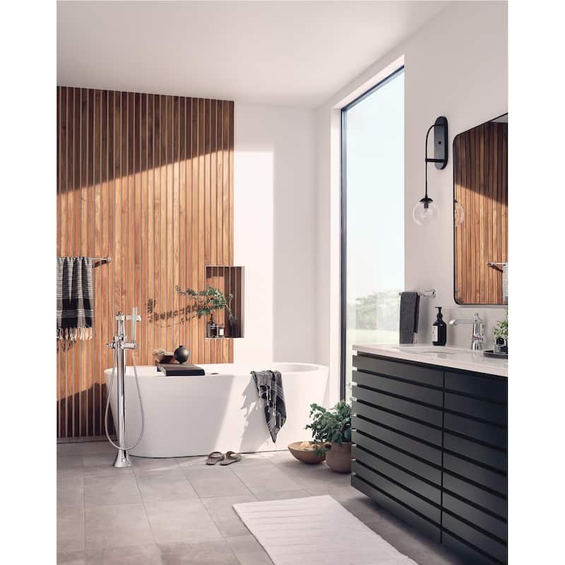 Moen Flara 1.2 GPM Single Hole Bathroom Faucet with Pop-Up Drain