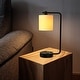 preview thumbnail 11 of 12, Cedar Hill 19" Table Lamp with USB port and fabric shade - 19