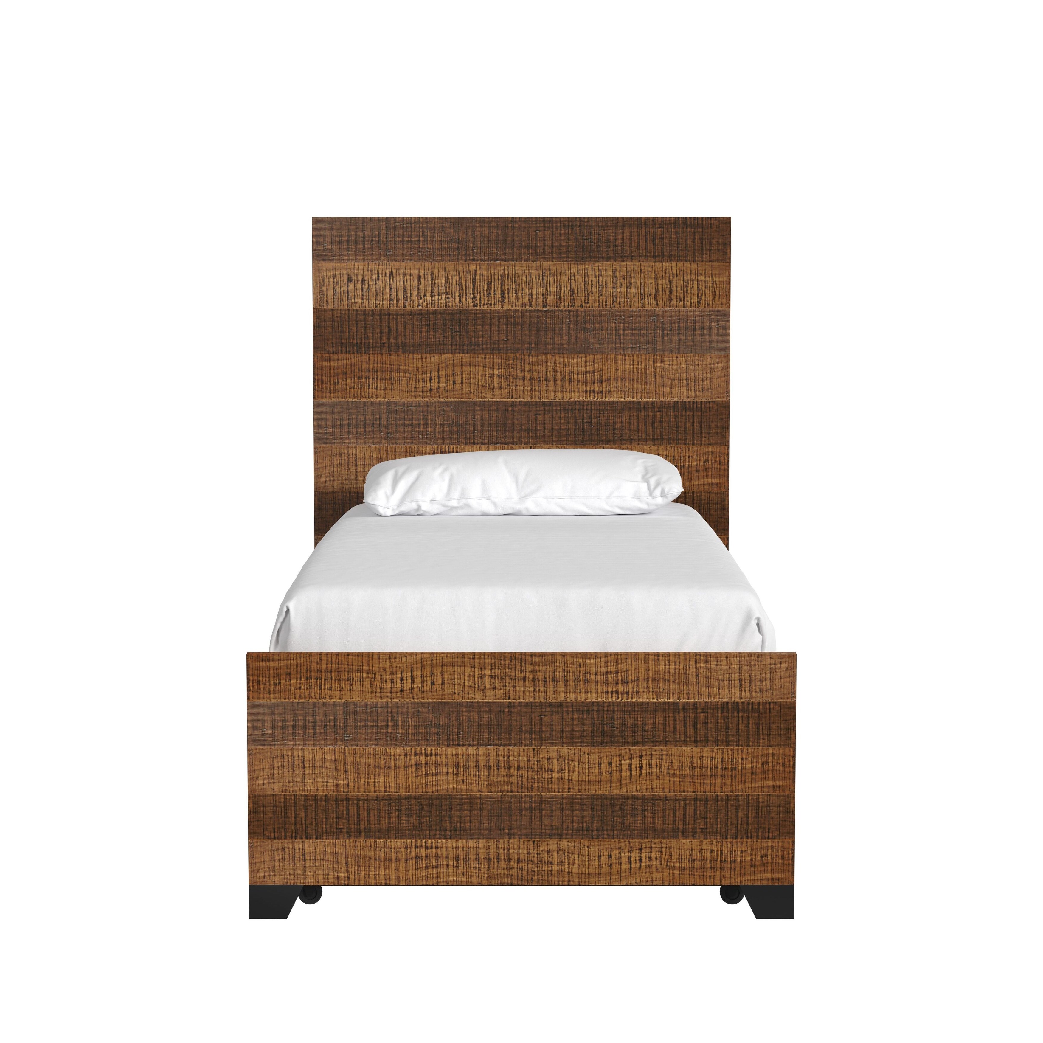 Wood Complete Twin Bed Brushed Wheat Toddler