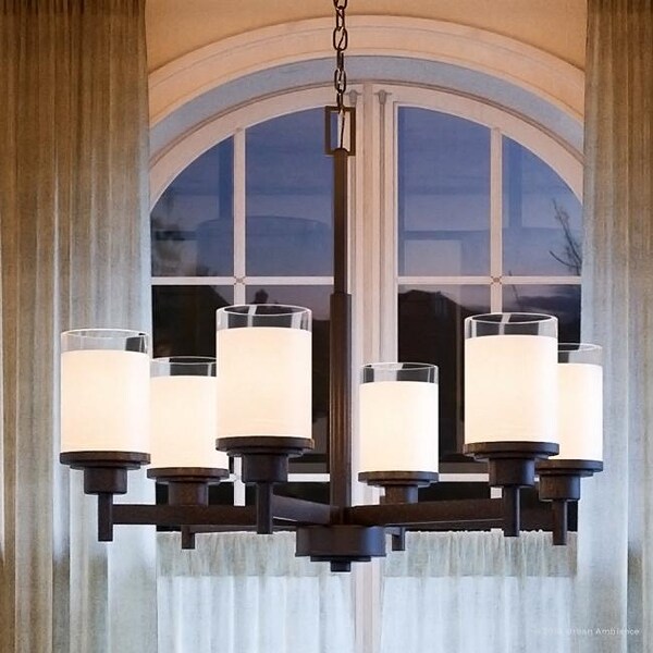 Shop Luxury Contemporary Chandelier, 19.75"H x 25"W, with ...