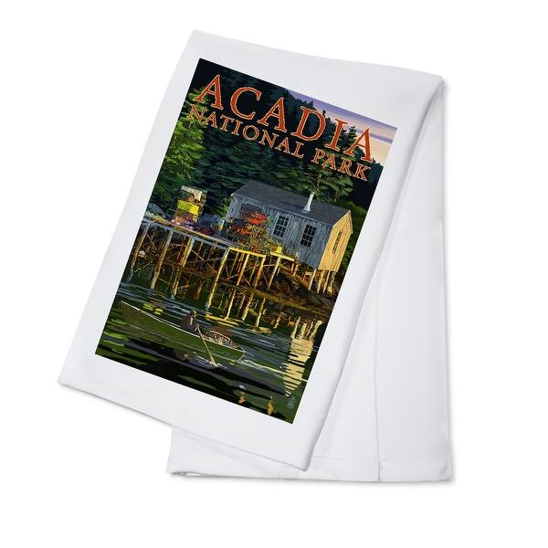 Acadia National Park ME Lobster Shack LP Artwork (100 Cotton Towel