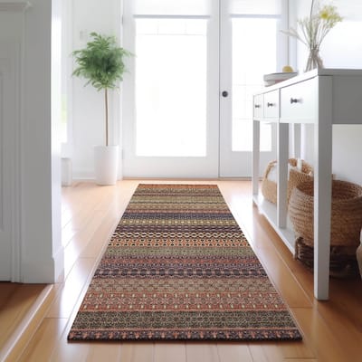 Premium Washable Super Soft Boho Stripes Mayfield Rug