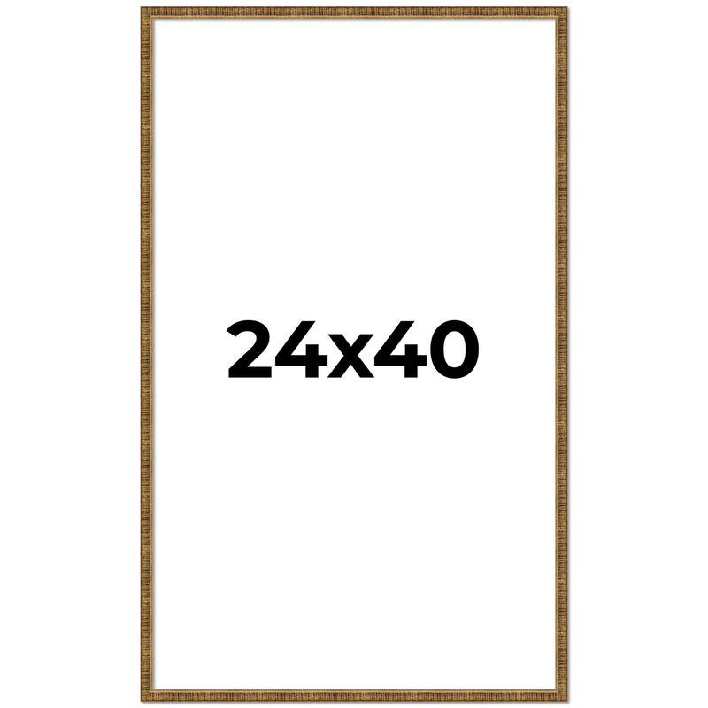 24x40 Frame Gold Solid Wood Picture Frame - Complete Modern Photo