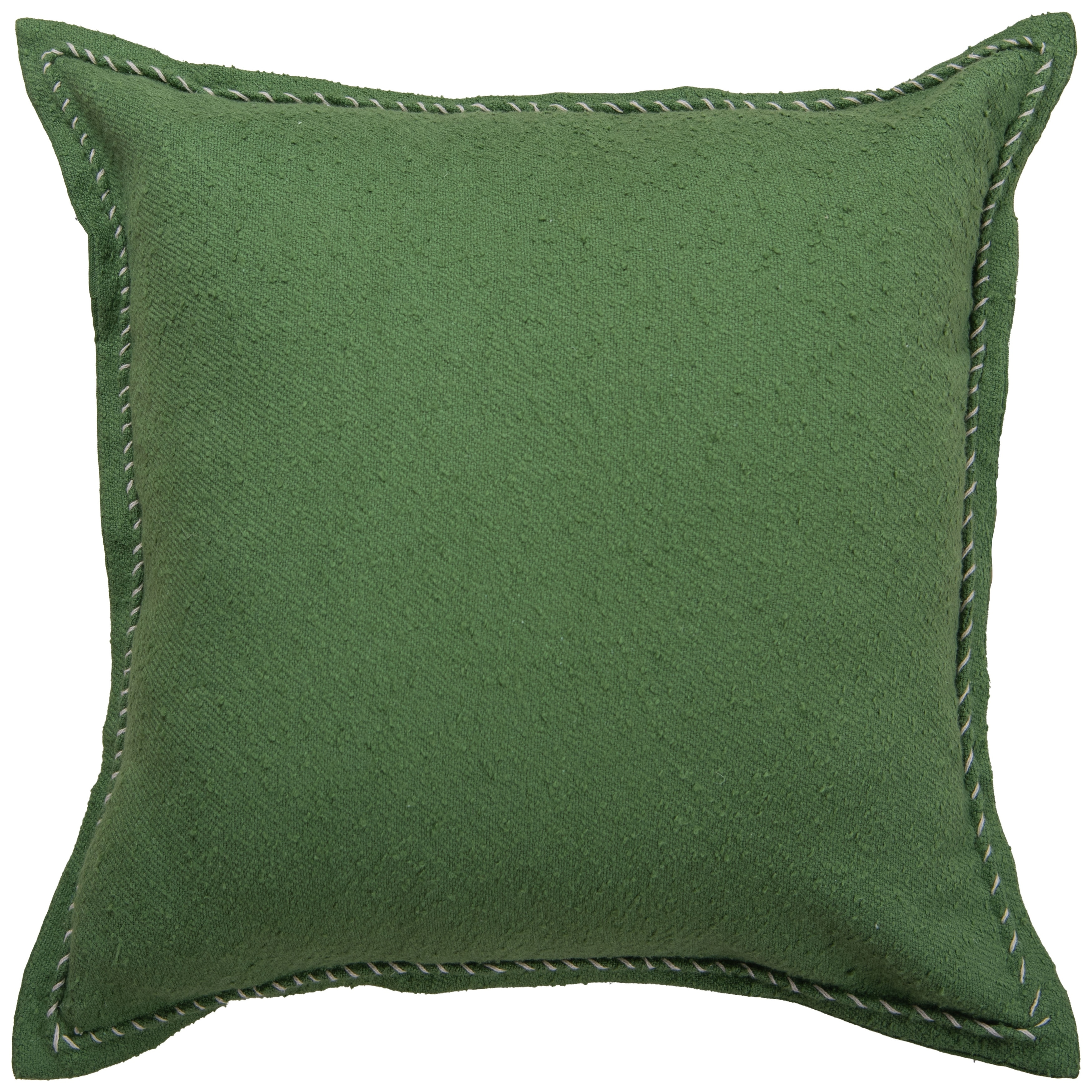 Rizzy Home Solid Throw Pillow with Whipstiched Edge
