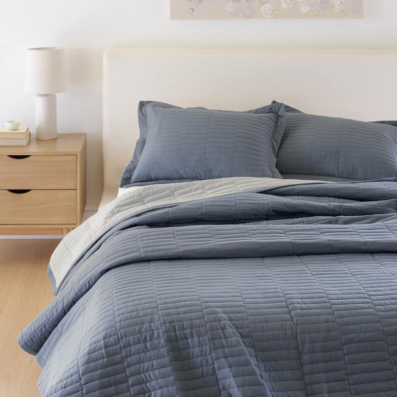 Jennifer Adams Codora 3pc. Wrinkle-Resistant Reversible Coverlet Set