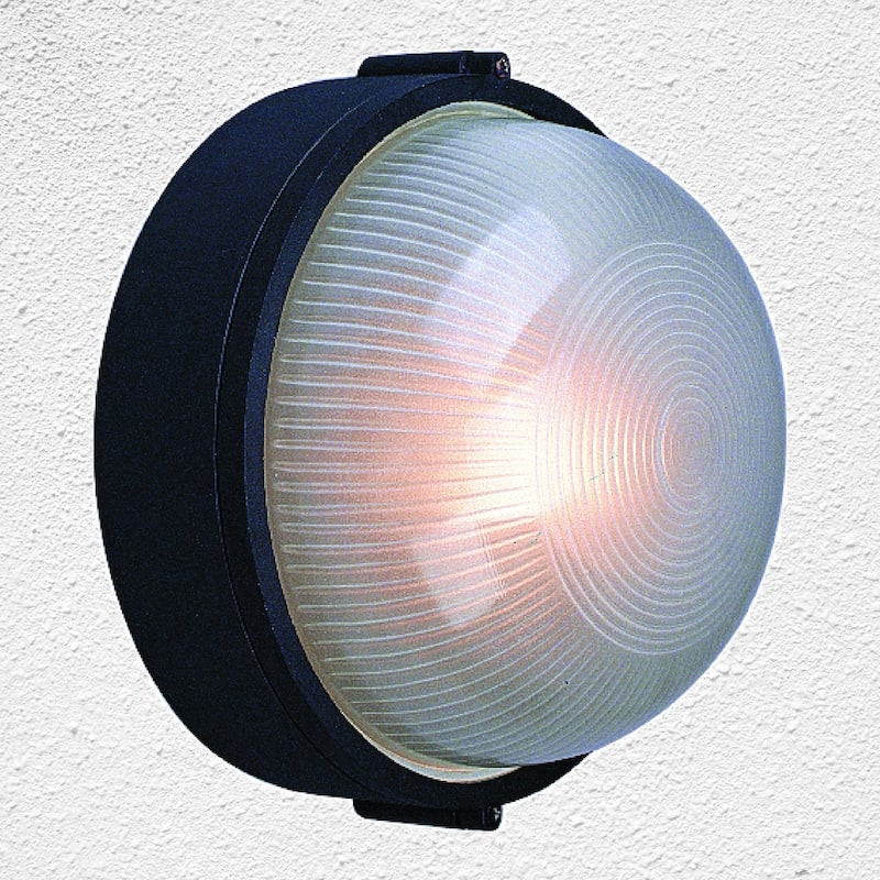 Volume Lighting 1-Light Indoor/Outdoor Black Aluminum Flush Mount