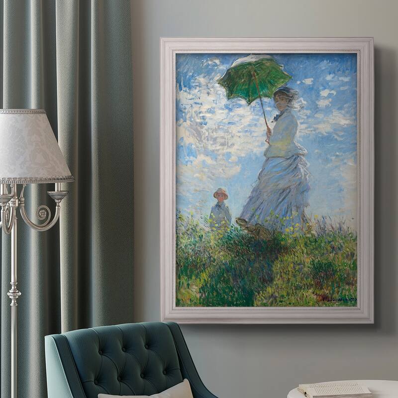 Woman with a Parasol  Premium Framed Canvas- Ready to Hang
