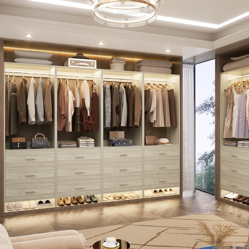 Cimly Freestanding Closet Sytem, Closet Organizer Wardrobe for Walk-in and Reach-in Closet