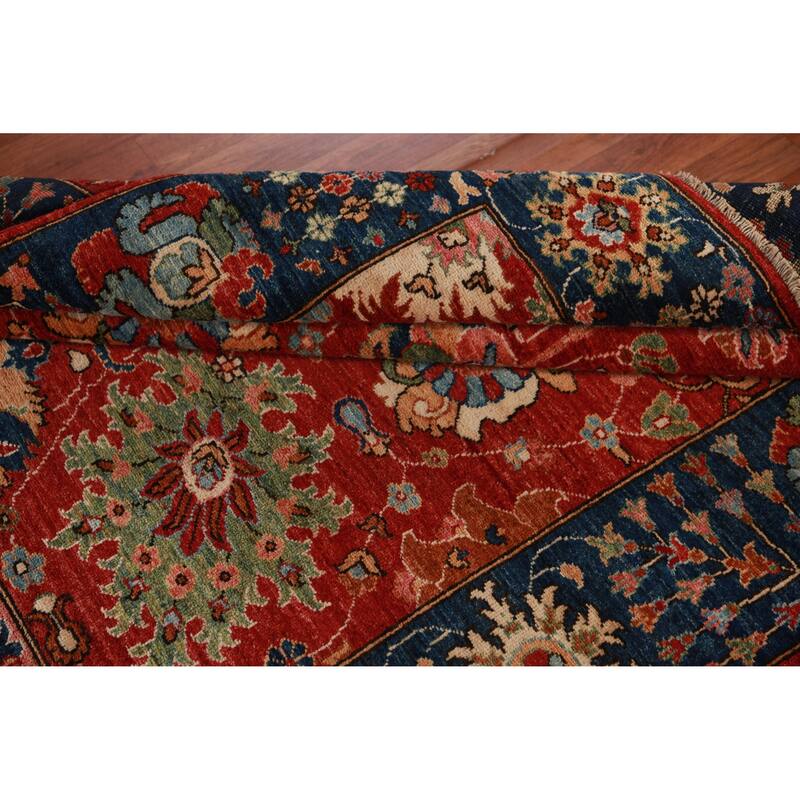 Vegetable Dye Floral Red Ziegler Oriental Rug Hand-Knotted Wool Carpet - 5'1"x 6'7"