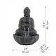 preview thumbnail 4 of 4, 24x20.5x34"Buddha Statue Water Fountain, Indoor Outdoor Polyresin Fountain with Light