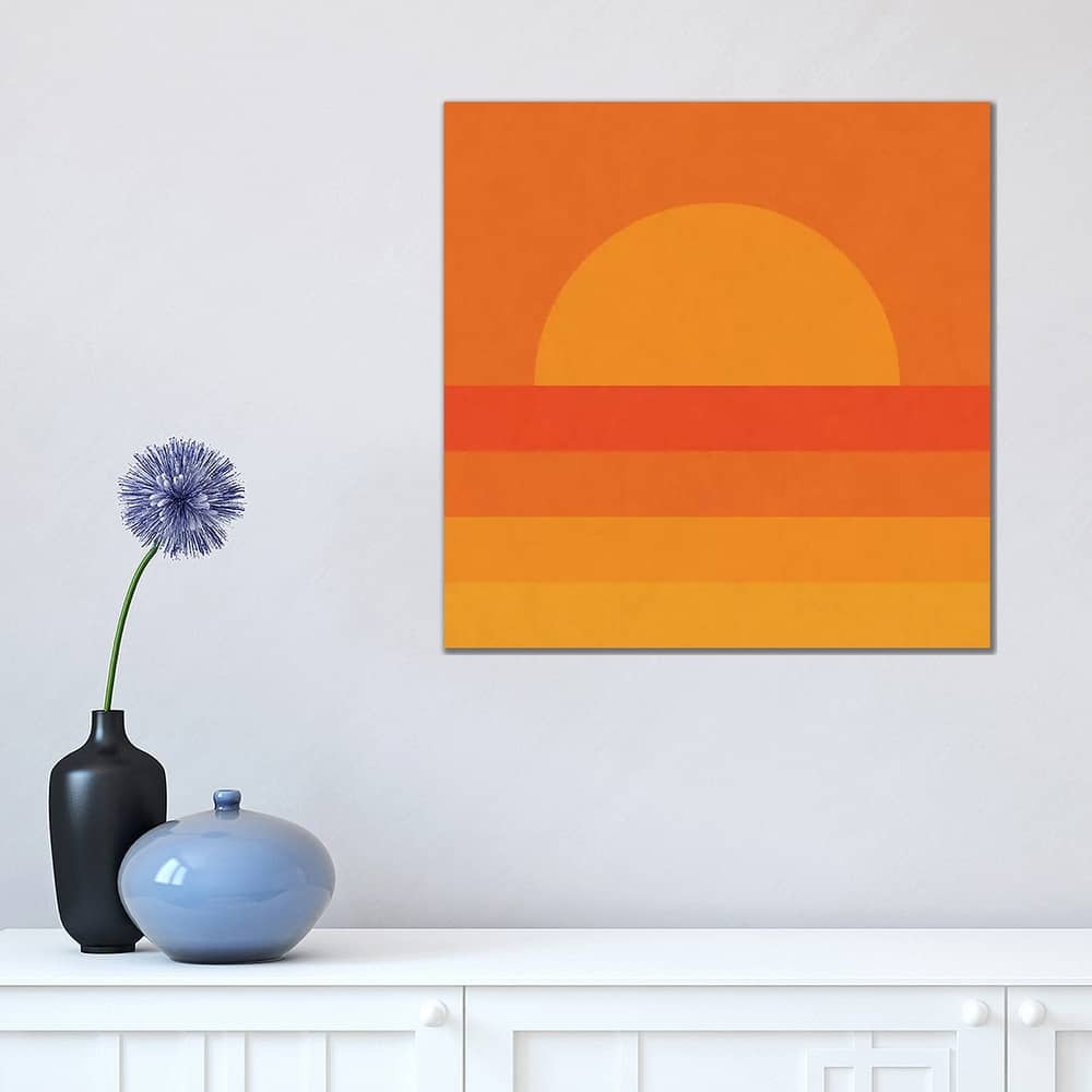 iCanvas "Retro Geometric Sunset" by Alisa Galitsyna Canvas Print