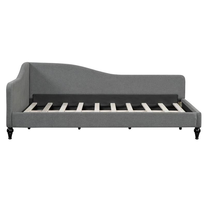 Linen Fabric L-Shaped Wooden Daybed