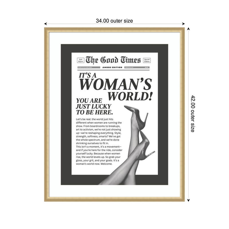 Kate and Laurel Woman's World by Honey Island Studio Framed Wall Art Print