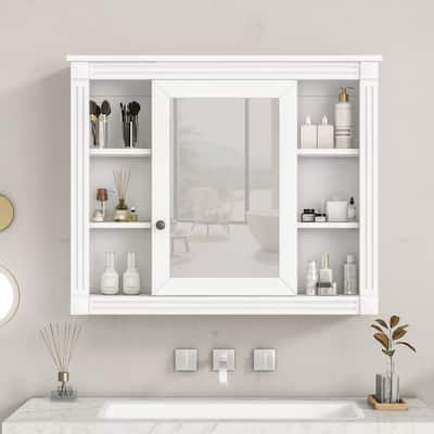 35'' x 28'' Wall Mounted Bathroom Medicine Cabinet - 35" x 7" x 29"