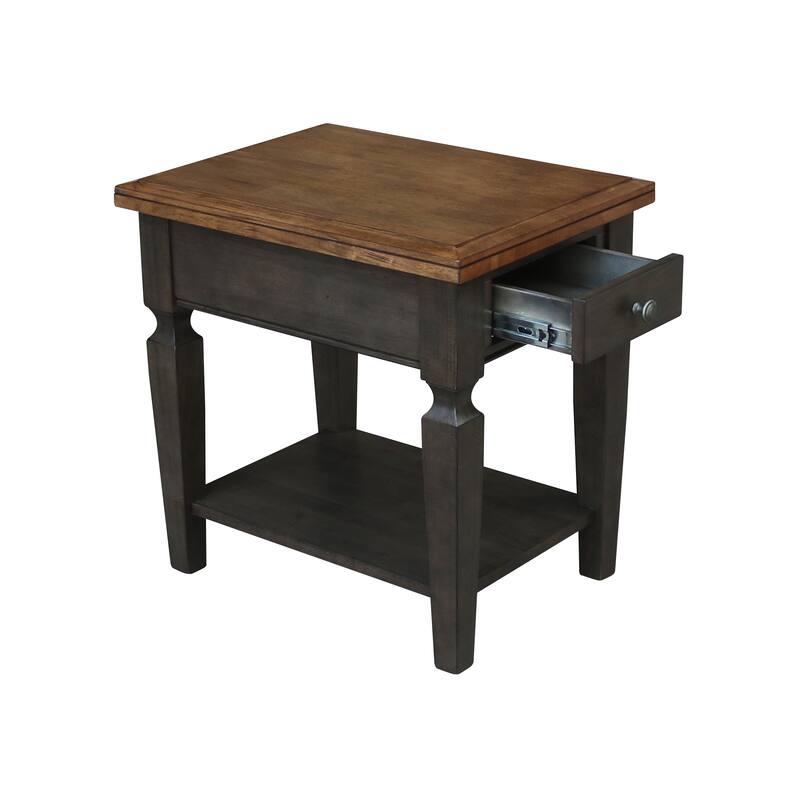 Vista Solid Wood End Table - 18"W x 24"D x 24"H
