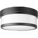 preview thumbnail 2 of 3, Quorum International Celeste 2 Light 12" Wide Flush Mount Drum Ceiling Noir